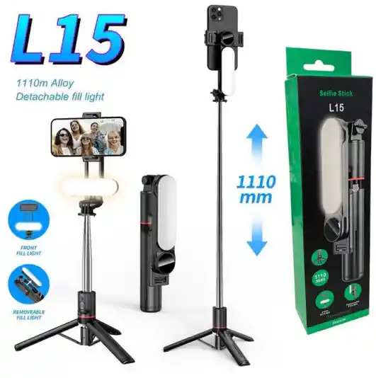 Trípode Con Luz Para Celular – Altura De 1.14m Y Control Remoto