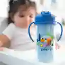Vaso Térmico Azul Con Agarraderas Y Pitillo Para Bebé, De 10oz, A Prueba De Derrames, Con Tapa Para El Pitillo, Hecho En Material Resistente No Tóxico Sin Bpa, Fácil De Limpiar - Dr Brown's