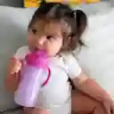 Vaso Térmico Rosa Con Agarraderas Y Pitillo Para Bebé, De 10oz, A Prueba De Derrames, Con Tapa Para El Pitillo, Hecho En Material Resistente No Tóxico Sin Bpa, Fácil De Limpiar - Dr Brown's