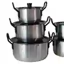 Juego De Ollas X5 Tapa Negra