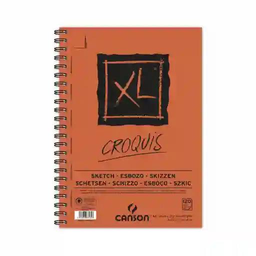 Block Canson Xl Croquis Vertical (naranja) 90 G Tamaño A4 X 120 Hojas