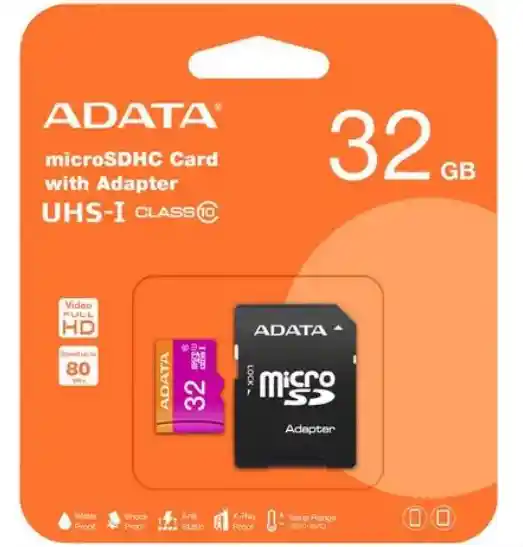 Memoria Microsd Adata 32gb – Rápida, Resistente E Incluye Adaptador