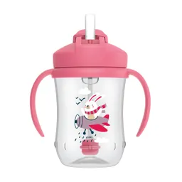 Vaso De 270 Ml Con Agarraderas Y Pitillo Para Bebé, A Prueba De Derrames, Protector Para El Pitillo, Fácil De Limpiar, 100% Libre De Bpa, Hecho En Material Resistente - Dr Brown's