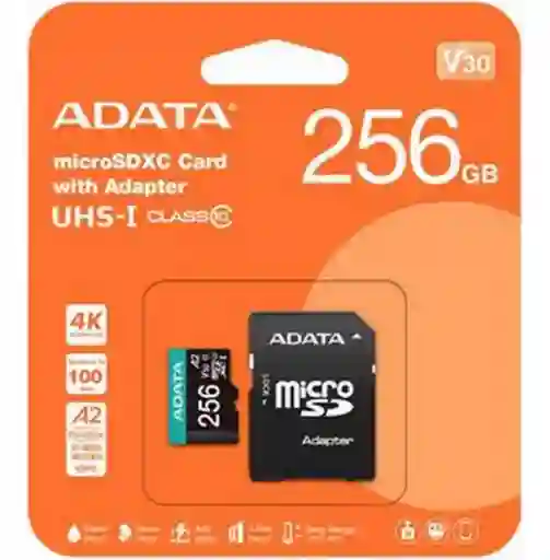Memoria Microsd Adata 256gb – Alta Velocidad Y Adaptador Incluido