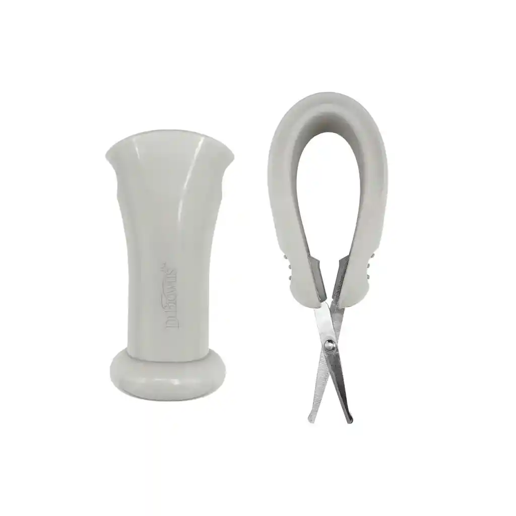 Tijeras Con Punta Redondeada Para Manicura Del Bebé, Mango En Silicona 100% Libre De Bpa, Hojas Curvas, Fácil Agarre Antideslizante, Hechas En Material De Alta Calidad - Dr Brown's