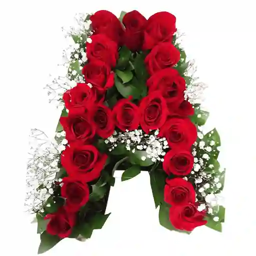 Caja En Forma De Letra Con Rosas