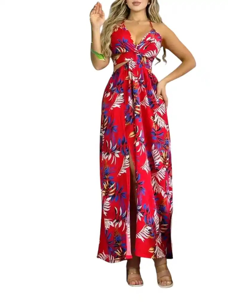 Vestido Largo De Verano Casual Talla L / Xl