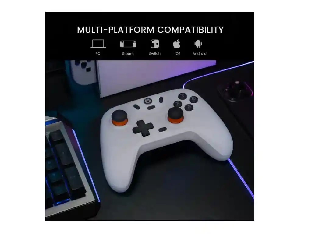 Control Mando Inalambrico 2.4 Bt Gamesir T4 Nova Lite Blanco