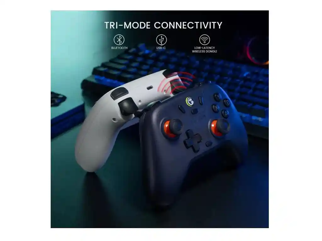 Control Mando Inalambrico 2.4 Bt Gamesir T4 Nova Lite Blanco