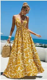 Vestido Largo De Verano Casual Talla L / Xl