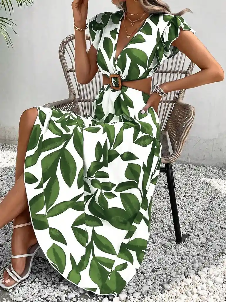 Vestido Largo De Verano Casual Talla S / M
