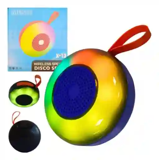 Parlante Portatil Inalambrico Bluetooth Luces Rgb Fm Usb