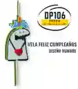 Vela Feliz Cumpleaños Diseño Hombre Estilo Flork