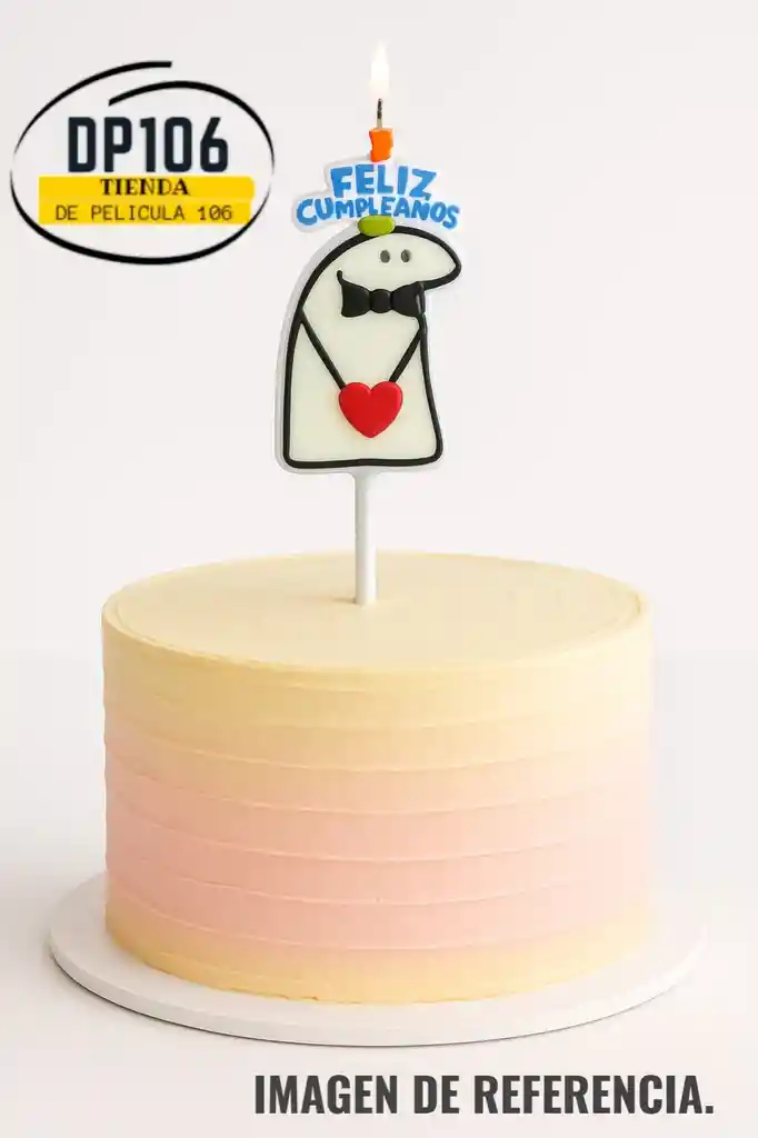 Vela Feliz Cumpleaños Diseño Hombre Estilo Flork