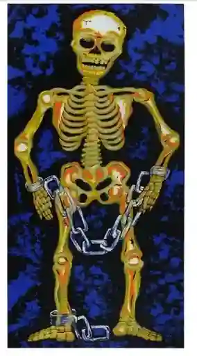 Banner Vinilo Reflectivo Esqueleto Halloween 150 X 68 Cm Party