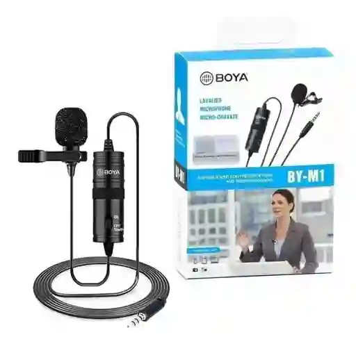 Microfono De Solapa Boya By-m1 3.5mm Iphone 7 + Smartphone