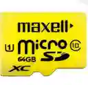Memoria Microsd Maxell 64gb – Con Adaptador Sd Y Alta Velocidad