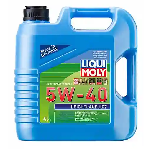 Aceite Carro 5w-40 Leichtlauf Hidrocraqueado Sintetico 7 4l