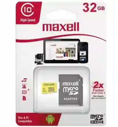 Memoria Microsd Maxell 32gb – Compacta, Rápida Y Con Adaptador Sd