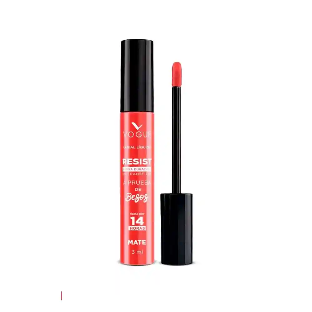 Labial Líquido Vogue A Prueba De Besos Disfruta 3ml