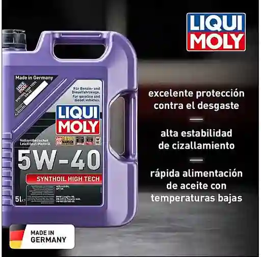Aceite Carro 5w40 5l Aceite De Motor 5w40 Synthoil High Tech Sintetico Synthoil High Tech 5w-40