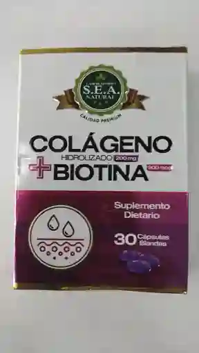 Colageno Hidrolizado + Biotina 30 Capsulas