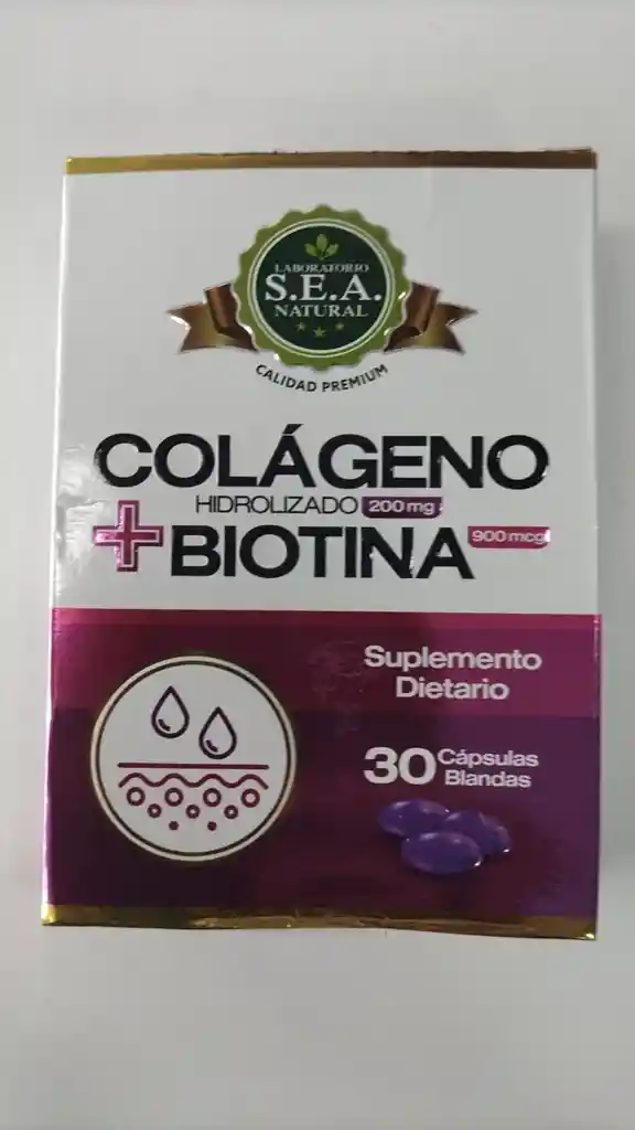 Colageno Hidrolizado + Biotina 30 Capsulas