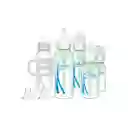 Set De Recién Nacido Teteros Anticólicos Options+ Natural Flow, Kit De 14pz Con Biberones, Tetinas Repuesto De Diferentes Etapas, Sujetador De Teteros En Silicona, Todo 100% Libre De Bpa - Dr Brown's