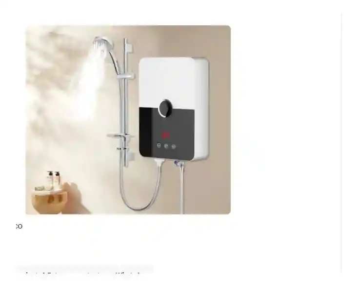 Calentador De Agua Para Paquete De Baño 5.5kw+ Color Blanco/negro