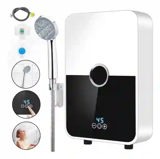 Calentador De Agua Para Paquete De Baño 5.5kw+ Color Blanco/negro