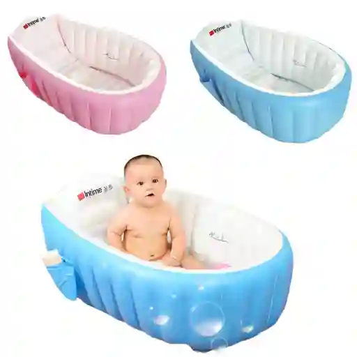 Piscina Bañera Tina Inflable Para Bebes 98x65x28cm