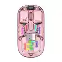 Mouse Rgb Jertech Inalambrico Transparente Wb-112 Rosa