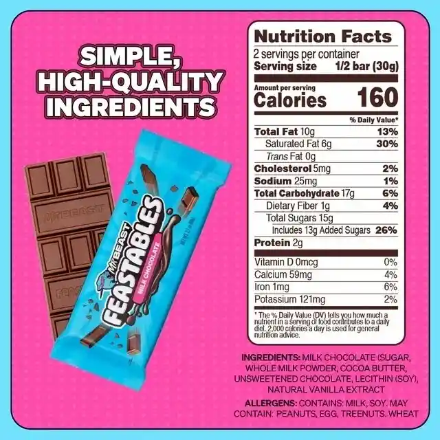Chocolate Mrbeast Feastables – Milk Chocolate