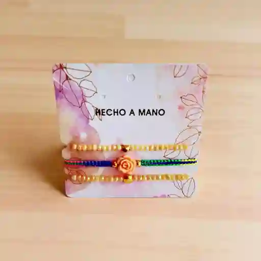 Set De Manilla X3 Celeste Brillante