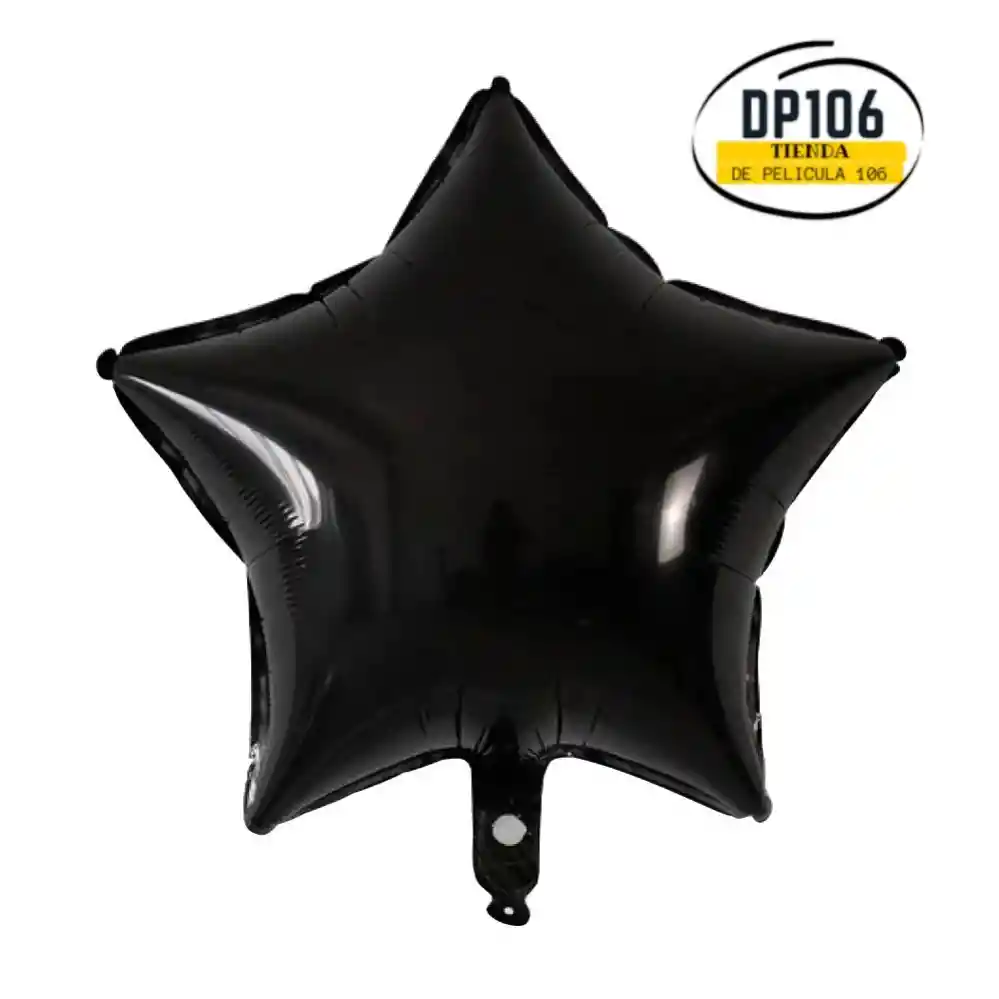 Globos De Decoracion Negro Para Fiesta / Corazon / Estrella X 8 Und