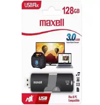 Memoria Usb Maxell Flix 128gb – Velocidad 3.2 Y Alto Rendimiento
