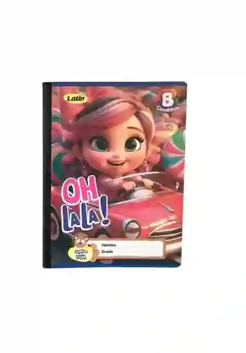 Cuaderno Cosido Para Niña Cuadros 1 X 1 Cm 100 Hojas