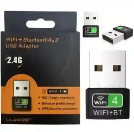 Receptor Wifi Y Bluetooth – Usb 2.0 Compacto Y Seguro