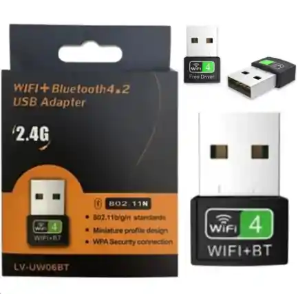 Receptor Wifi Y Bluetooth – Usb 2.0 Compacto Y Seguro