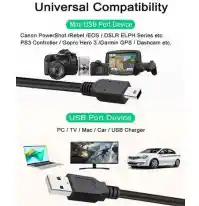 Cable Usb 2.0 A Mini Usb – Transferencia Rápida Y Carga Segura
