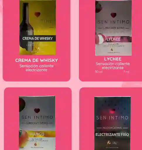 Lubricantes Electrizantes Crema De Wisky, Lychee, Mango 30ml