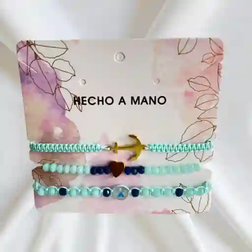 Set De Manilla X3 Ancla De Amor