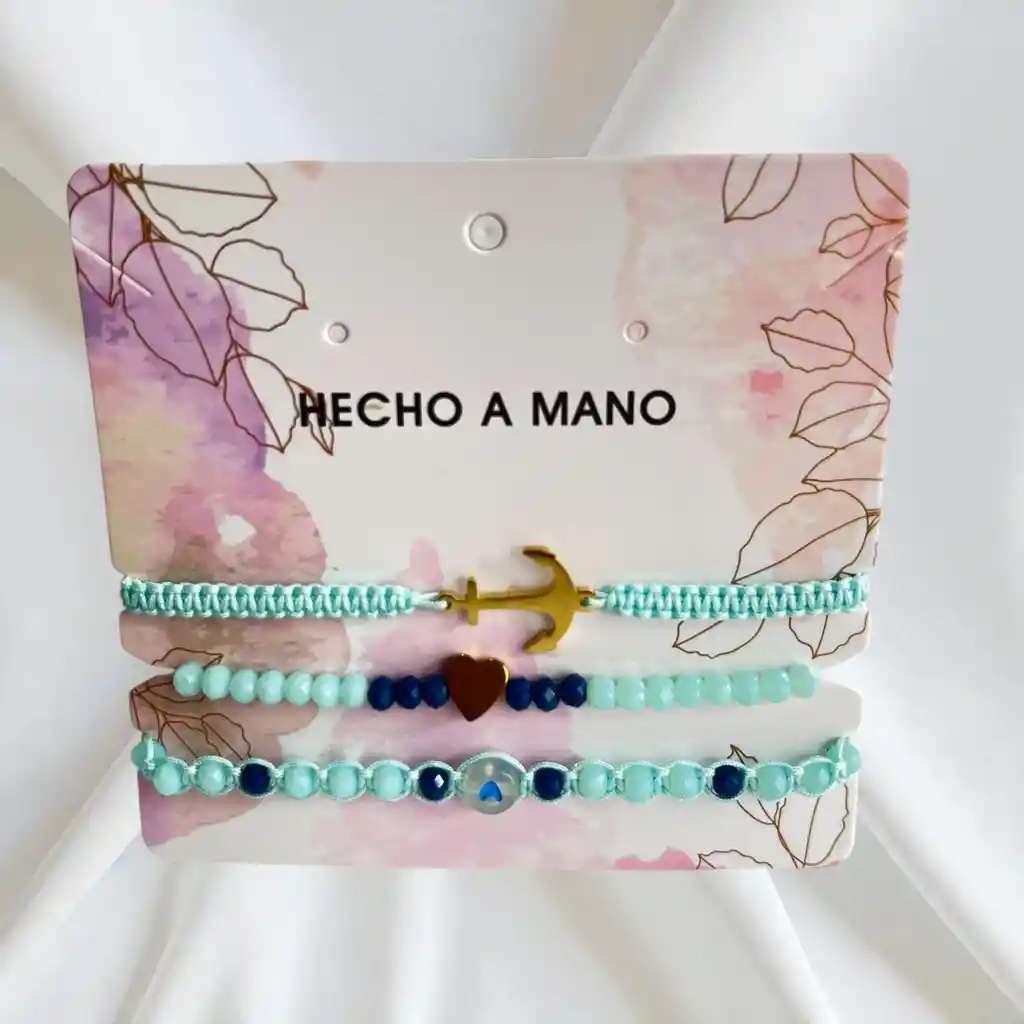 Set De Manilla X3 Ancla De Amor