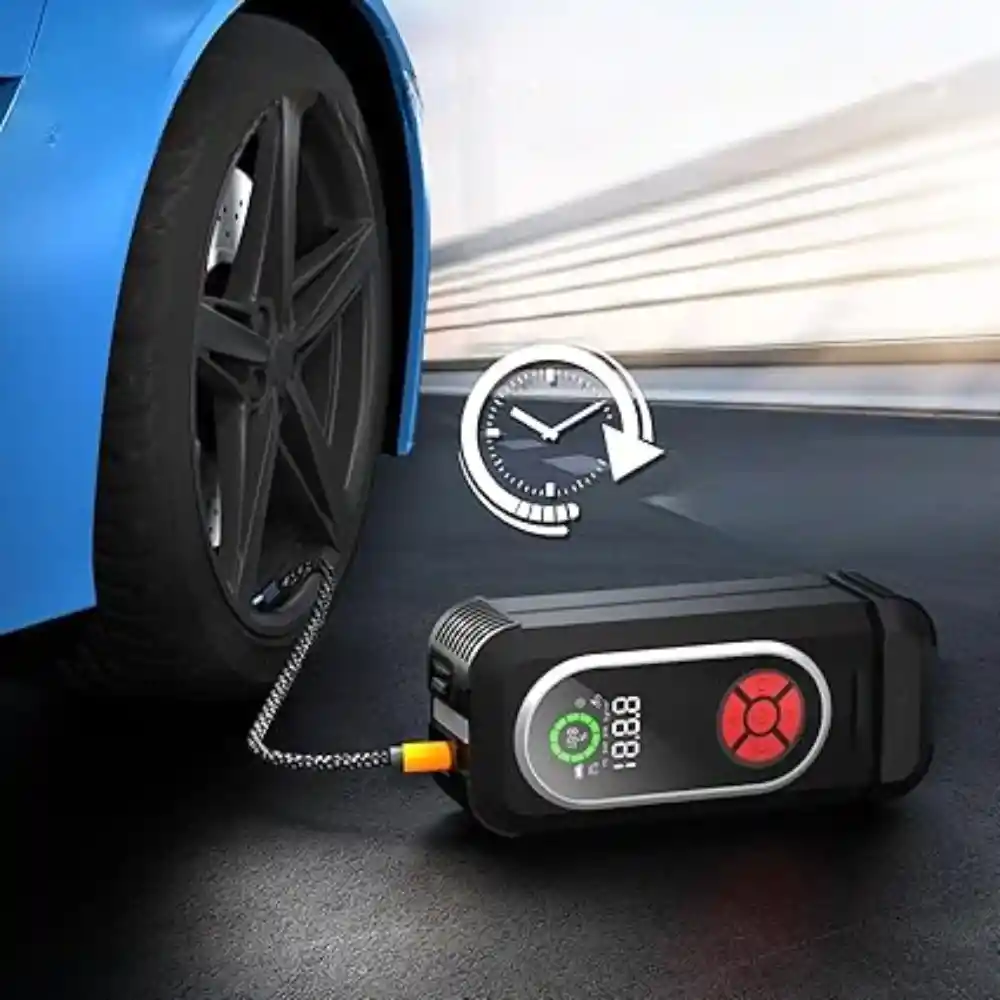 Bateria Repuesta Emergencia Iniciador Auto Moto Con Estuche Y Compresor 4 En 1