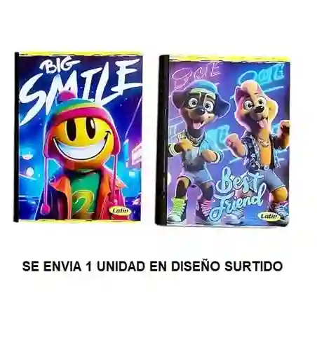 Cuaderno Cosido Rayado Para Niño 100 Hojas Diseños Surtidos