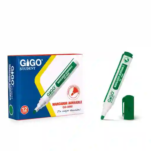 Marcador Borrable Verde Gigo
