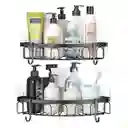 Organizador Esquinero De Ducha Set X 2 - Negro