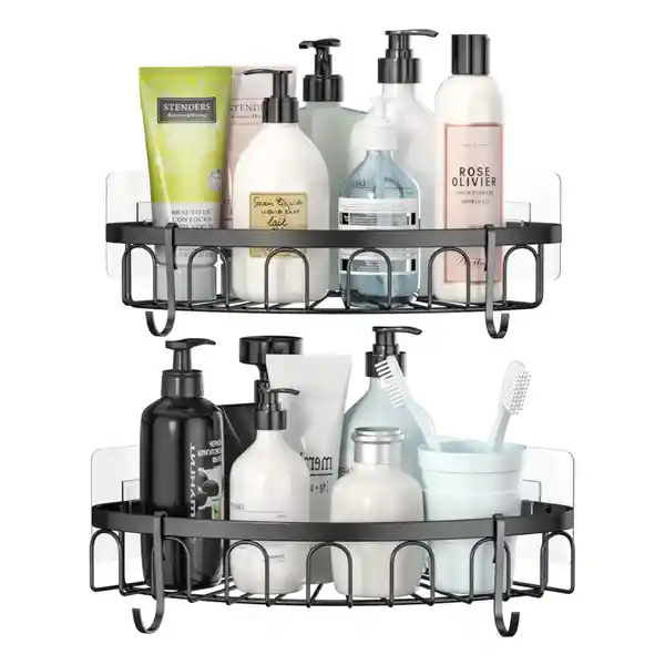 Organizador Esquinero De Ducha Set X 2 - Negro