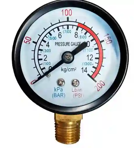 Manometro De 200 Psi Vertical Conexión De ¼ Compresor