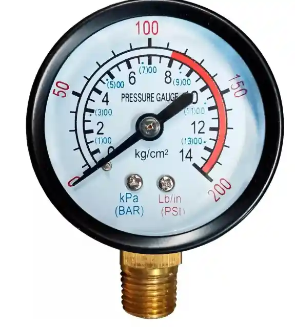 Manometro De 200 Psi Vertical Conexión De ¼ Compresor